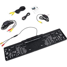 Oversea Wireless IR 170 Degree Reversing Camera Wireless with 1 Visual Marker, Number Plate Parking Aid Angle and Wireless Car Assistance System