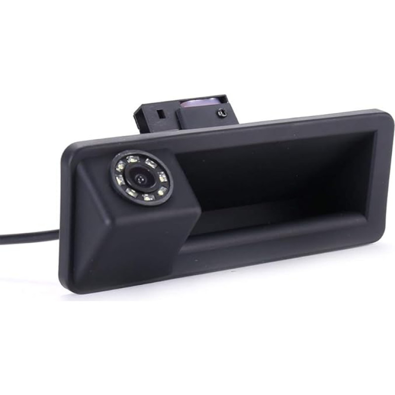 HD 8 LED bagažinės rankenos atbulinės eigos kamera, suderinama su BMW E82 E88/E90 E91 Touring E92 E93 M3 E60 E61/X1 E84/X5 E70/X6 E71/E72/F31/F10/F11/F15 F18 F22 F23 F25 F26 F30 F32 F34 F35 F36 F45 F80/X3 X4/328i