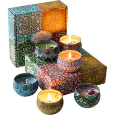 Gifts for Women, Pack of 4 Scented Candles Gift Set, Candles Christmas Gifts, Christmas Decoration, Scented Candles Made of Natural Soy Wax, Relaxation Gift for Women Aroma Therapy
