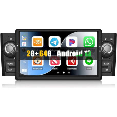 [2+64G] SIXWIN Android 13 automobilinis radijas Fiat Punto (2005-2009)/Linea (2007-2011) su Carplay/Android Auto/Mirrorlink, 7 colių talpus jutiklinis ekranas Palaiko WiFi GPS FM Bluetooth EQ