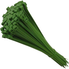 25 pakuotės tvirtų nailoninių plastikinių kabelių kaklaraiščių (vidutinio ilgio, 203 mm, žalios spalvos)
