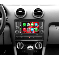 [2+64G] SIXWIN Android 13 automobilinis radijas Audi A3 S3 RS3 su Carplay/Android Car/Mirrorlink, 7 colių talpinis jutiklinis ekranas palaiko WiFi GPS FM Bluetooth EQ