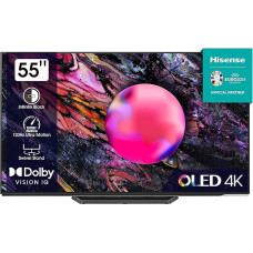 Hisense 55A85K 139 cm (55 Inch) TV, OLED, 4K, HDR, Dolby Vision IQ & Atmos, IMAX Enhanced, Filmmaker Mode, 120Hz, Apple AirPlay, Alexa Built-in, Game Mode Pro, DTS Virtual X, Anthracite [2023]