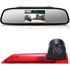 HD Caravan Transporter Reverso sistema Stabdžių žibintų atbulinės eigos kamera Van Stogo kamera Parkavimo kamera Parkavimo kamera Parkavimo pagalba su reguliuojamu kampu Suderinama su Ford Transit Custom Business MPV SUV Bus