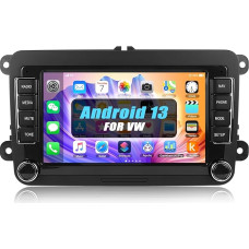 [1+32G] CAMECHO Android 13 Car Radio for VW Golf 5 6 Touran Polo Touran Radio with Navi, 7 Inch Screen Touch Display Car Radio with Bluetooth RDS FM Navigation GPS WiFi USB Canbus-p2