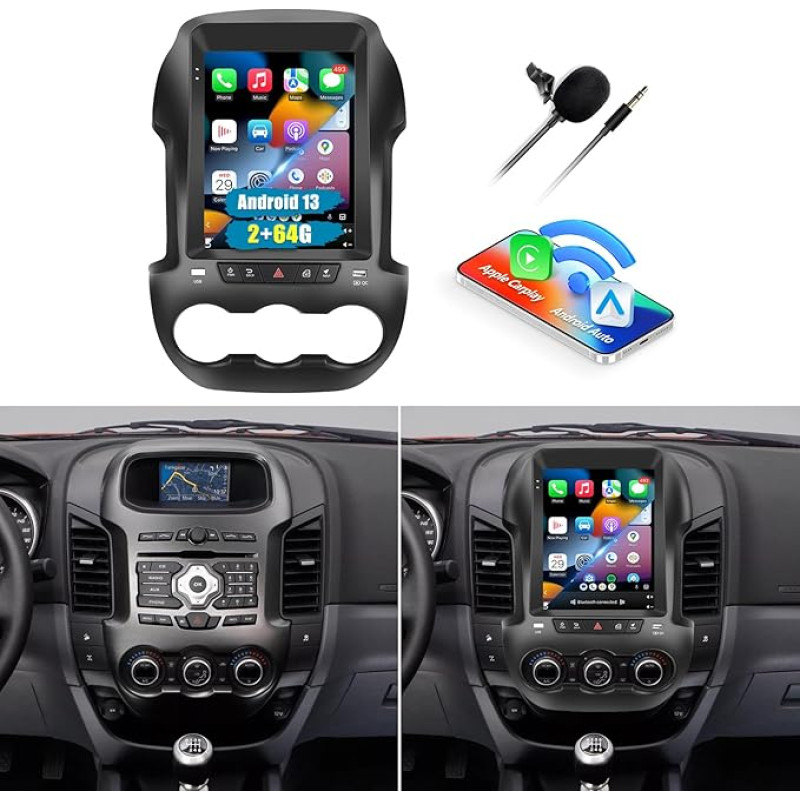 CAMECHO 2+64G Android 13 automobilinis radijas 