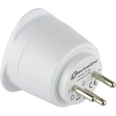 Electraline 70038 70037 France 2 Europe to 3-Pin Israel Travel Adaptor White 1 Pack