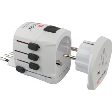 Poly Pool PP2201 3 Pin Universal Travel Adapter with Hidden 4 Plugs