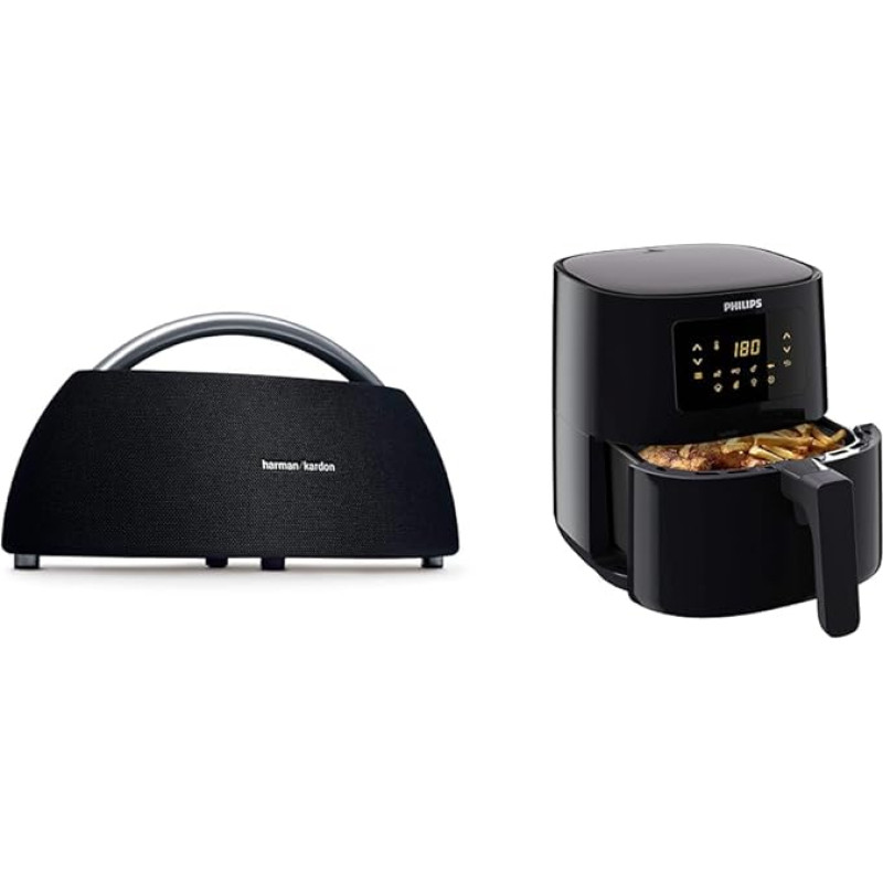 Harman Kardon Go + Play Portable Bluetooth Speaker (with Dual Microphone Conference System) Black & Philips Essential Airfryer - 4.1 L Pan