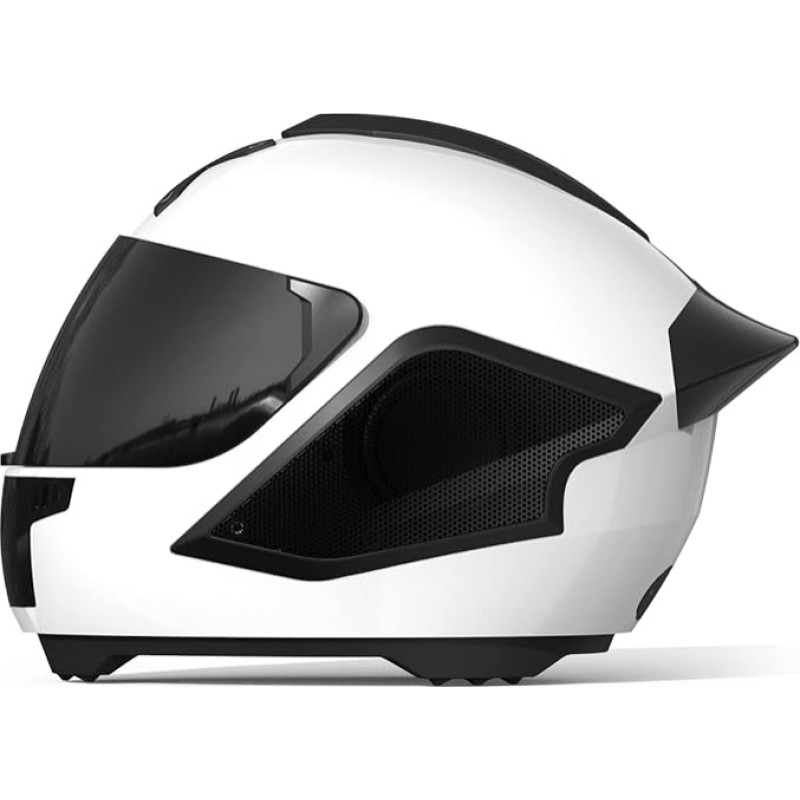 LEXIN Portable Bluetooth Speaker, Small Music Box in Motorcycle Helmet Design, Motorcycle Fans (White-BassBucket)