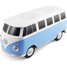 BRISA VW Collection - Volkswagen Tragbarer Portabler-Bluetooth-Lautsprecher-Wireless-Kabellos T1 Bulli Bus (Maßstab: 1:20/Classic Bus/Blau)