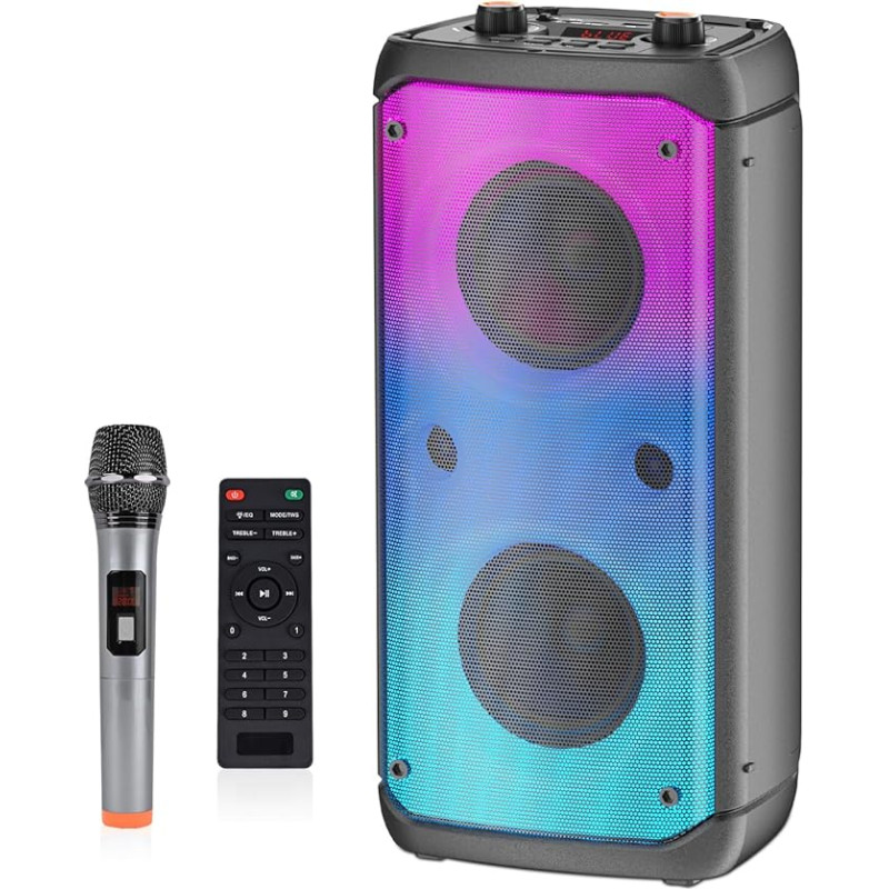 TAMPROAD Bluetooth Speaker with Lights, Wireless Speakers (1 Microphone)