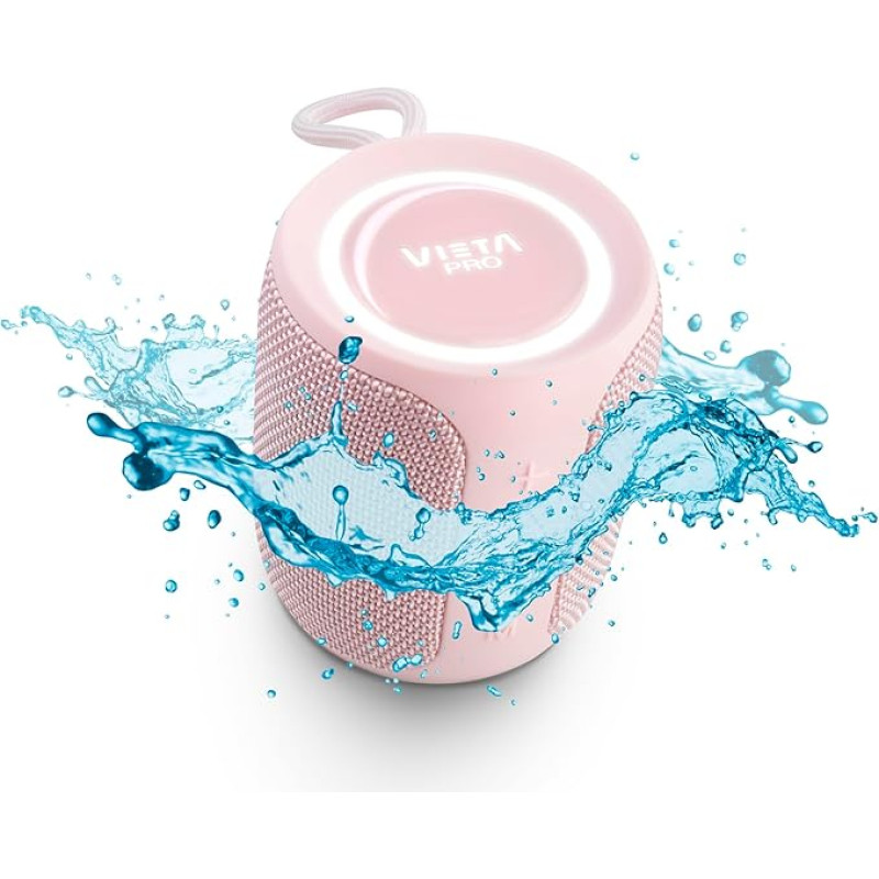 Vieta Pro Bluetooth Speaker, Powerful, 20W, Waterproof, 12 Hour Battery, Microphone, Aux-in, USB-C, TWS, Compatible with Alexa, Portable Speaker #Groove