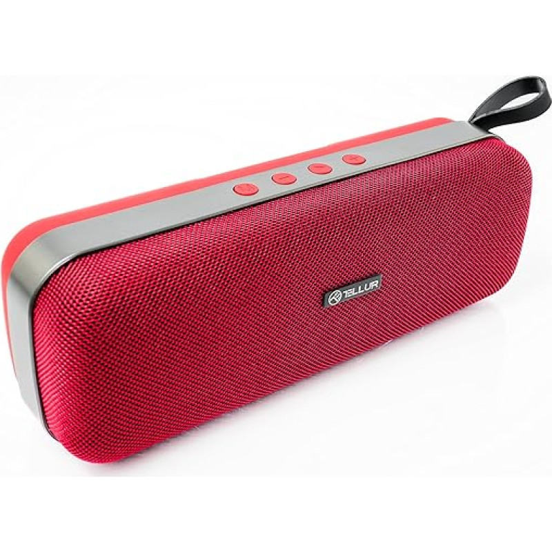 TELLUR Loop Bluetooth Speaker with Radio, 10 W, Compact Music Box Bluetooth with True Wireless Stereo, Radio Bluetooth Box, Hands-Free Function, USB, MicroSD/TF Slot, AUX Socket 3.5 mm, BT 5.0