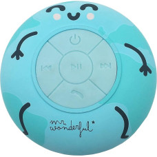 WONDEE Mr. Wonderful Bluetooth Shower Speaker with Suction Cup, IPX4 Waterproof, Shower and Pool Speaker with Powerful 360° Stereo Sound and Bluetooth 5.0 Original Design