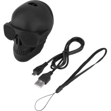 Yuehuamech Skull Head Bluetooth Speaker Mini Wireless Bluetooth Stereo Speaker Cool Creative Design Portable Bluetooth Stereo Voice Box for Outdoor Halloween Party Travel