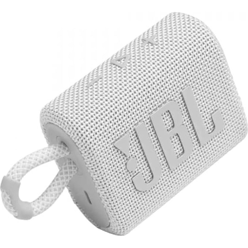 JBL Go 3 Portable Waterproof Wireless IP67 Dustproof Outdoor Bluetooth Speaker (White)