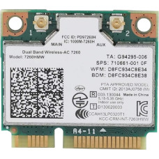 ASHATA WiFi kortelė, greita 2,4 GHz + 5 GHz universali PCI-E belaidžio Bluetooth 4.0 WLAN kortelė, belaidė PCI-e kortelė 867M tinklo kortelė, skirta 7260AC Dell/Toshiba/Acer nešiojamiesiems kompiuteriams