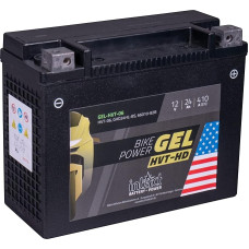 intAct - Bike-Power GEL-HVT-06, GHD14H-BS, Gel Motorcycle Battery 12V 14Ah 255A (EN), Gel Battery with 30% More Starting Power for Scooters, Motorcycles, Quads, Lawn Tractors and Much More