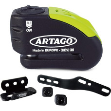 Artago 30 x 3 Pack Brake Disc Lock with Alarm 120 dB High Security + Bracket for Kawasaki Z900, SRA and Sold Secure Gold Homologated