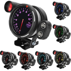 Car Tachometer, 3.15 Inch 80 mm Car Tachometer RPM Gauge Meter 7 Colour Highly Sensitive Automotive Instrument