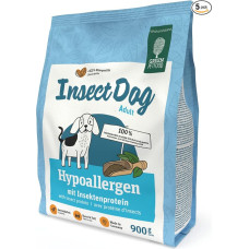 Green Petfood InsectDog Hypoallergenic (5 x 900 g) | Suaugusiesiems | Aukščiausios kokybės sausas maistas suaugusiems alergiškiems šunims | Su vabzdžių baltymais | Be grūdų | Tvarus maistas šunims | Pakuotė po 5 vnt.