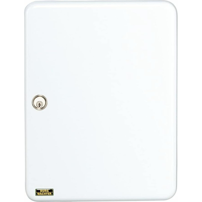 Burg-Wächter Schlüsselbox abschließbar mit Schlüssel, 42 numeriai, Stahlblech, CS 42, Weiß (RAL 9003)