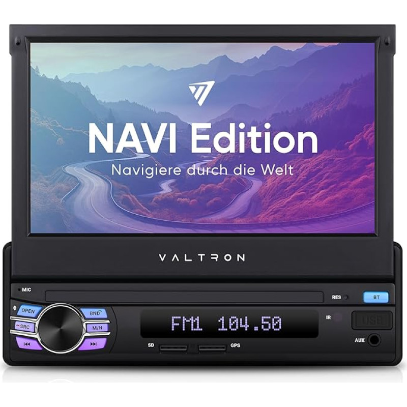 VALTRON FX-750HDS2 1-DIN automobilinis radijas su 