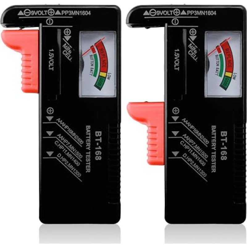 Analoginiai akumuliatoriai, universalūs akumuliatoriai, nereikalaujantys jokių akumuliatorių, skirti naudoti namuose, kelių dydžių, AA AAA C D 9 V 1,5 V Knopfzellenbatterien, 2 Stück