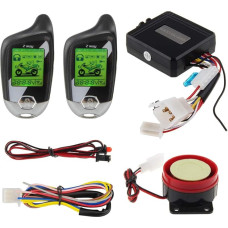 EASYGUARD EM211 2 kelių motociklo signalizacijos nuotolinio paleidimo nuotolinio paleidimo šoko jutiklis pakreipimo judesio jutiklis DC12V LCD ekranas