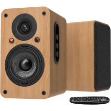 Bluetooth Active Speaker 100 W RMS, 4 Inch Woofer Shelf Speaker with HDM ARC, Optica, Coxaial, RCA, USB USB, AUX-in, Remote Control (LP-42X Yellow)