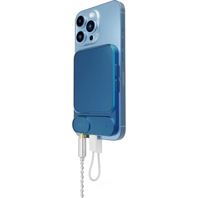 khadas Tea DAC Bluetooth Headphone Amplifier, Portable DAC HiFi Hi-Res USB DAC 32bit/384KHz, 1160mAh Battery 8h Qualcomm QCC5125 LDAC/APTX HD, PCM, DSD, MQA Decodier (Blue)