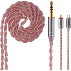 Garso kabelio prailginimas Yinyoo Upgrate 4 šerdys Pasidabruota HiFi ausinių kabelis 2,5 mm subalansuotas IEM kabelis su 0,78 mm 2 kaiščių jungtimi, skirtas KZ ES4 ZS6 ZS5 ZSt ZSR ZS10 ZS3 4,4 mm garso lizdas 2 kaiščiai