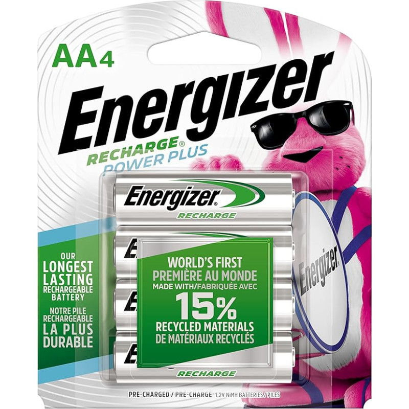 Energizer Rechargeable AA, 4 Pack