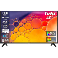 TuTu TUB40FF1N 40 colių LED televizorius Full HD su trimis tuneriais (DVB-T/T2-C-S/S2) HDMI USB Viešbučio režimas (2023)