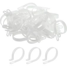 QUARKZMAN R-Type Cable Clips, 50 mm 1.96 Inch Cable Clip, Cable Organiser, Cable Clips, White for Cable Management, Pack of 200