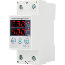 Undervoltage Protection Device, Surge Protection and Undervoltage Protection, 230 VAC Intelligent Single-Phase Adjustable Surge Undervoltage Current Protection, DIN Rail Installation (40A)