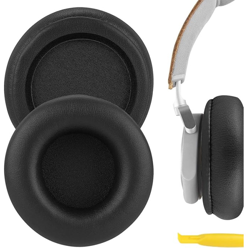 GEEKRIA QuickFit Ersatz Ohrpolster für Bang & Olufsen Beoplay H4, H6, H7, H9, H9i, HX, Portal Kopfhörer Ohrpolster, Headset Ohrpolster Ohrmuscheln Reparaturteile (Schwarz/Kein Kunststoffclip)