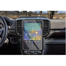 CDEFG Compatible with Ford Ranger Wildtrak X XLT 2023 2024 12 Inch Sync 4A Navigation Protective Film Tempered Glass 9H Scratch-Resistant GPS Screen Protector Car Navigation Film Ranger Tremor