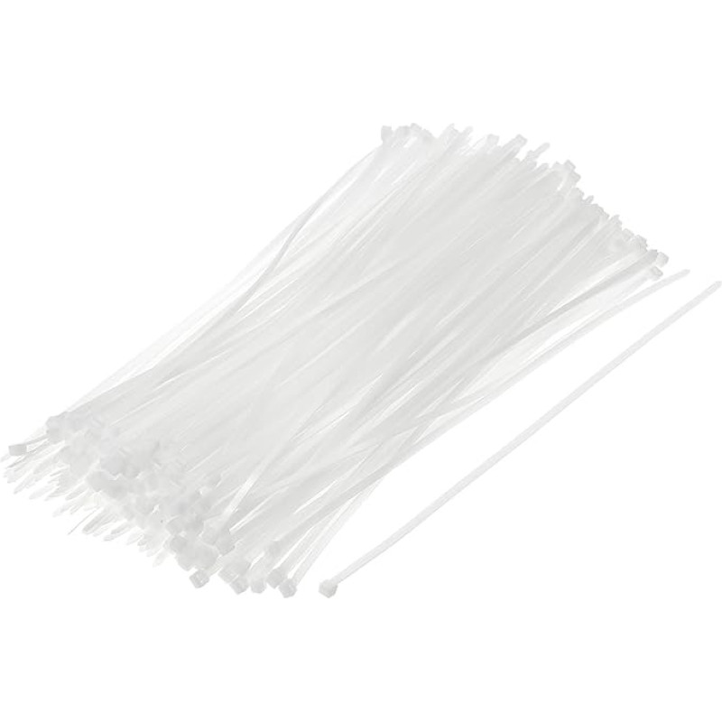 sourcing map Kabelbinder, 40,6 cm, Weiß, 250 Stück, Nylonstreifen, Reißverschluss, Drahtseil, strapazierfähig, für den Außenbereich, Garten