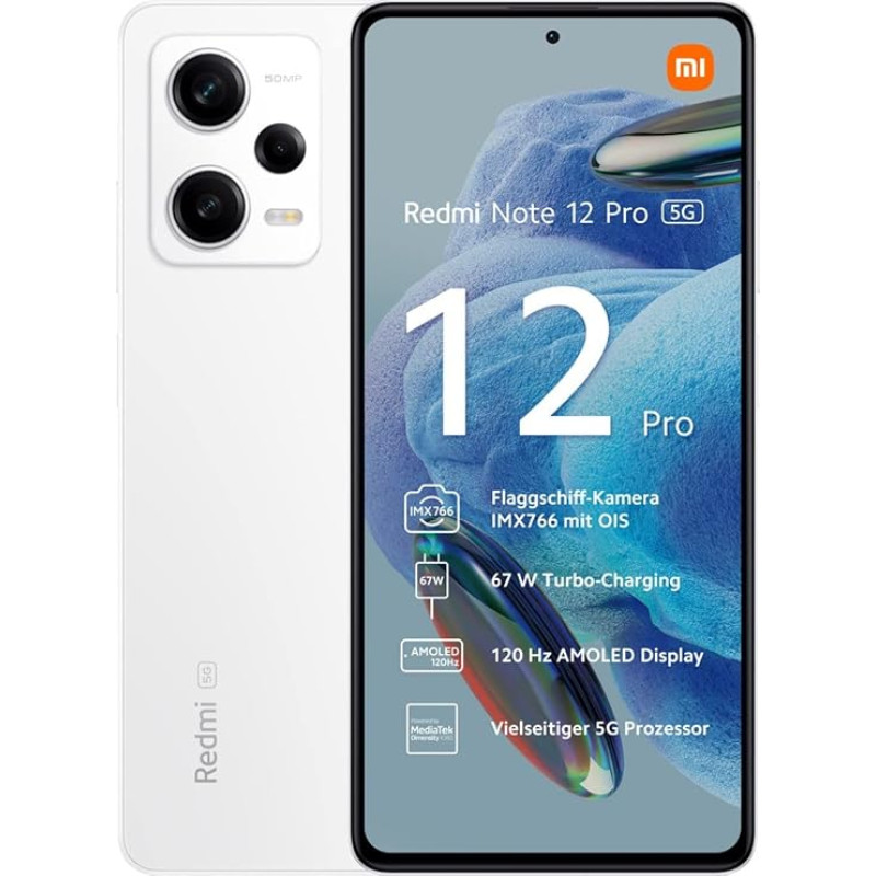 Xiaomi Xia Xia Redmi Note 12 Pro 128-8-5G-wh Redmi Note 12 Pro 5G 128/8GB, balta