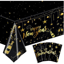 4 pakuočių naujametinė staltiesė, 274 x 137 cm, stačiakampė staltiesė, vakarėlio staltiesė, naujametinė staltiesė stalui, sienų fonas