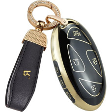 ontto Išmanusis automobilio rakto dėklas tinka Hyundai Grandeur Ioniq 6 GN7 Kona Ev 2023 Keyless Go TPU silikoninis apsauginis rakto dėklas Nuotolinio valdymo pultelio dangtelis dėklas Key Fob 7 mygtukų C juodas