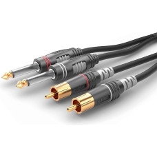 Sommer Cable Basic HBA-62C2 / 2 x 6,3 mm Jack Mono Hicon - 2 x RCA Hicon (0,3 m)