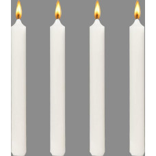 8 Inch Taper Candles 4 Pack Metallic Spiral Candles Unscented Drip Free Smokeless Home Decor - Dinner Party Wedding Halloween Churches (8 inch, White)