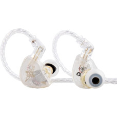 EZ EAR TANGZU Wan'er S.G 10 mm HiFi In-Ear Monitor ausinės su dinaminiu garsiakalbiu ir nuimamu 0,78 mm 2 kontaktų kabeliu, ergonomiškai pritaikytos scenos muzikantams, dainininkams (baltos spalvos, su mikrofonu)