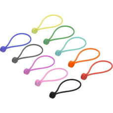Magnetiniai kabelių segtukai, 7,5 colio x 0,5 colio gylis, 10 spalvų, magnetinis kabelių organizatorius, kabelių segtukai, daugkartinio naudojimo kabelių segtukai namams, virtuvei, biurui, 10 vnt.