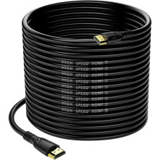 Jorenca 4K HDMI kabelis 20 m (HDMI 2.0, 18 Gb/s) itin didelės spartos auksu dengtos jungtys, eterneto garso grįžtamasis vaizdo įrašas 4K, Full HD1080p, 3D, suderinamas su 