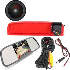 HD Caravan Reversing System Brake Light Reversing Camera Roof Camera Parking Aid with Angle Adjustable Compatible with Renault Dacia Third Brake Light Dokker Logan MCV Express Box
