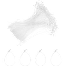 sourcing map 5000 Pieces 9 Inch Plastic Labels Safety Loop Round Hanging Snap Latch for Clothes Price Tag Shoes Snap Lock Luggage Label Clear